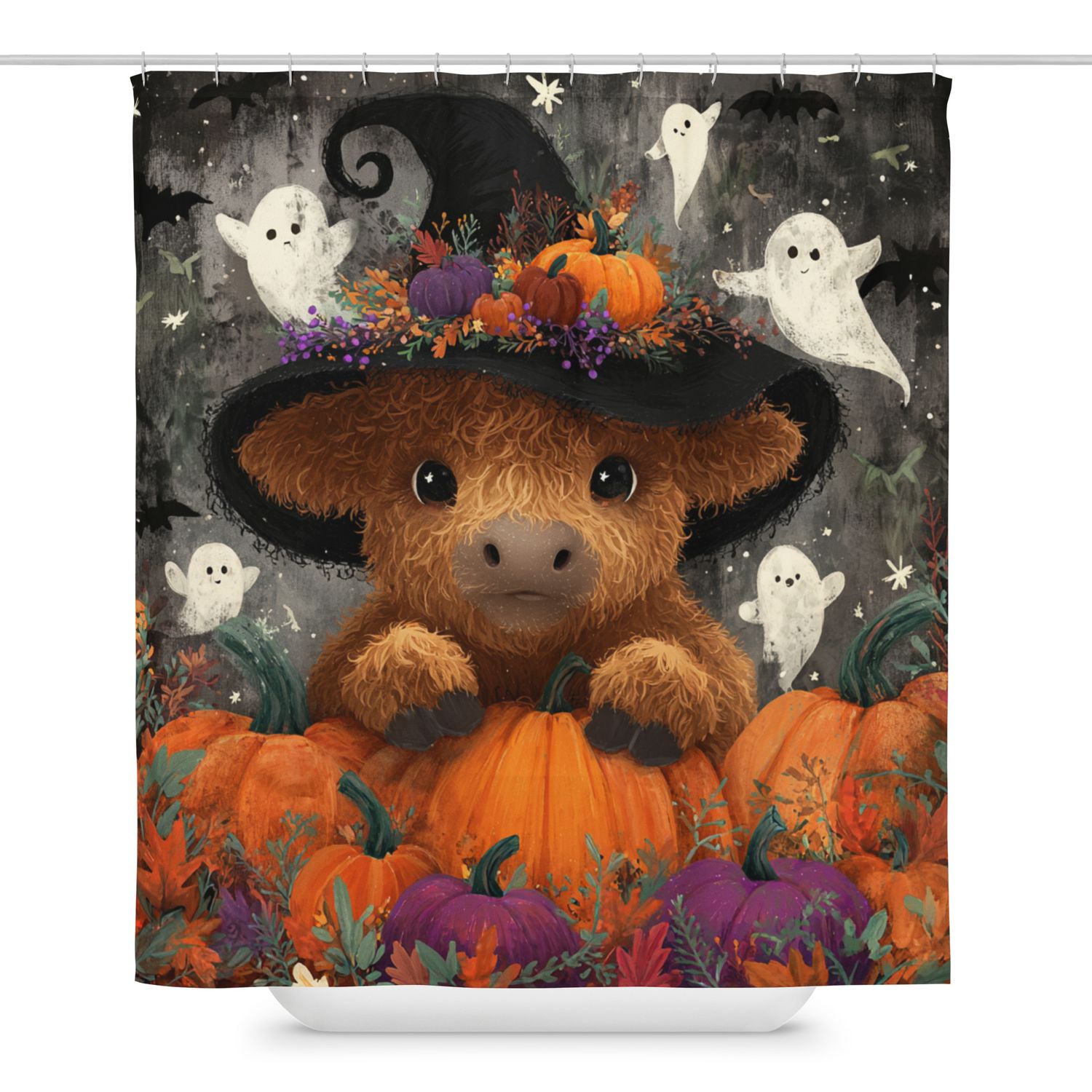 Highland Halloween Magic Shower Curtain