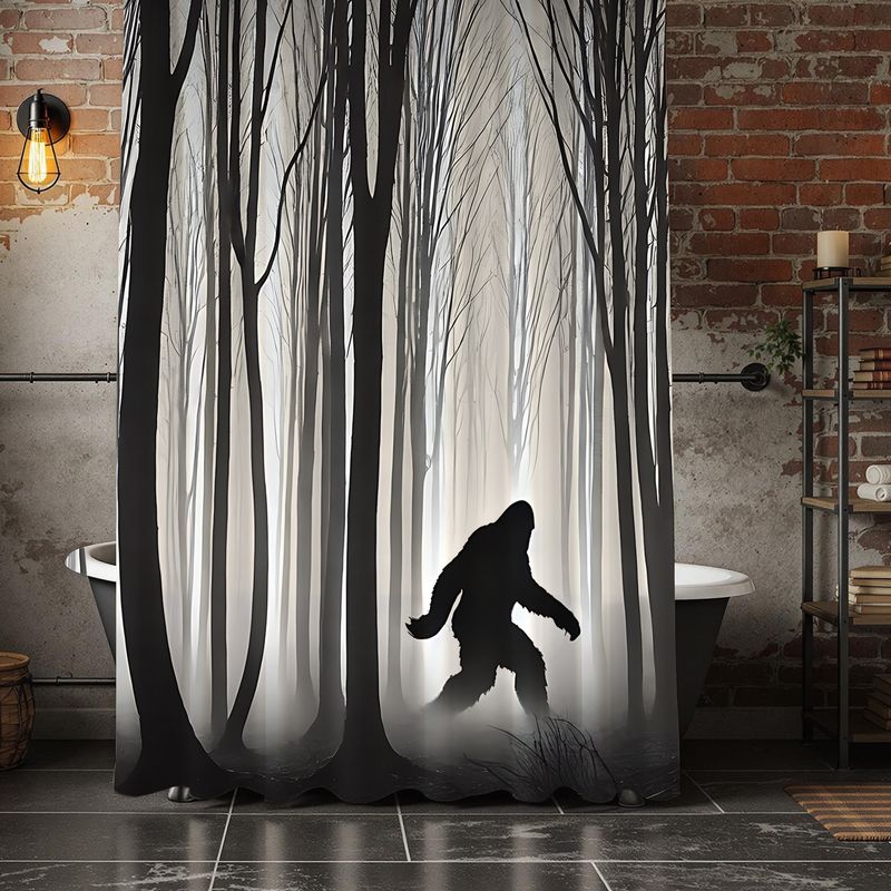Mystic Bigfoot Shower Curtain