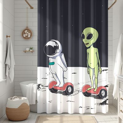 Cosmic Ride – Astronaut trifft Alien Duschvorhang