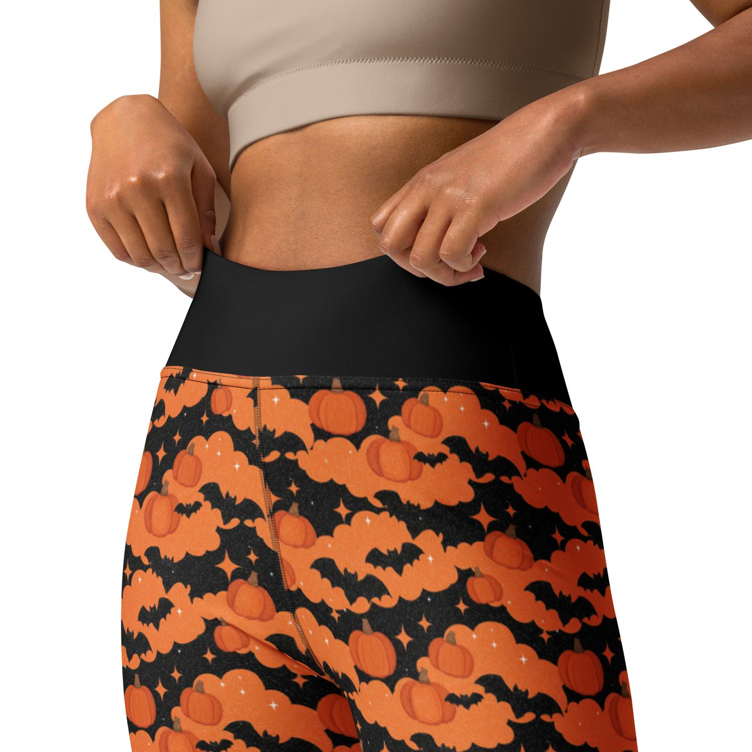 Midnight Pumpkin Party High Waist Leggings