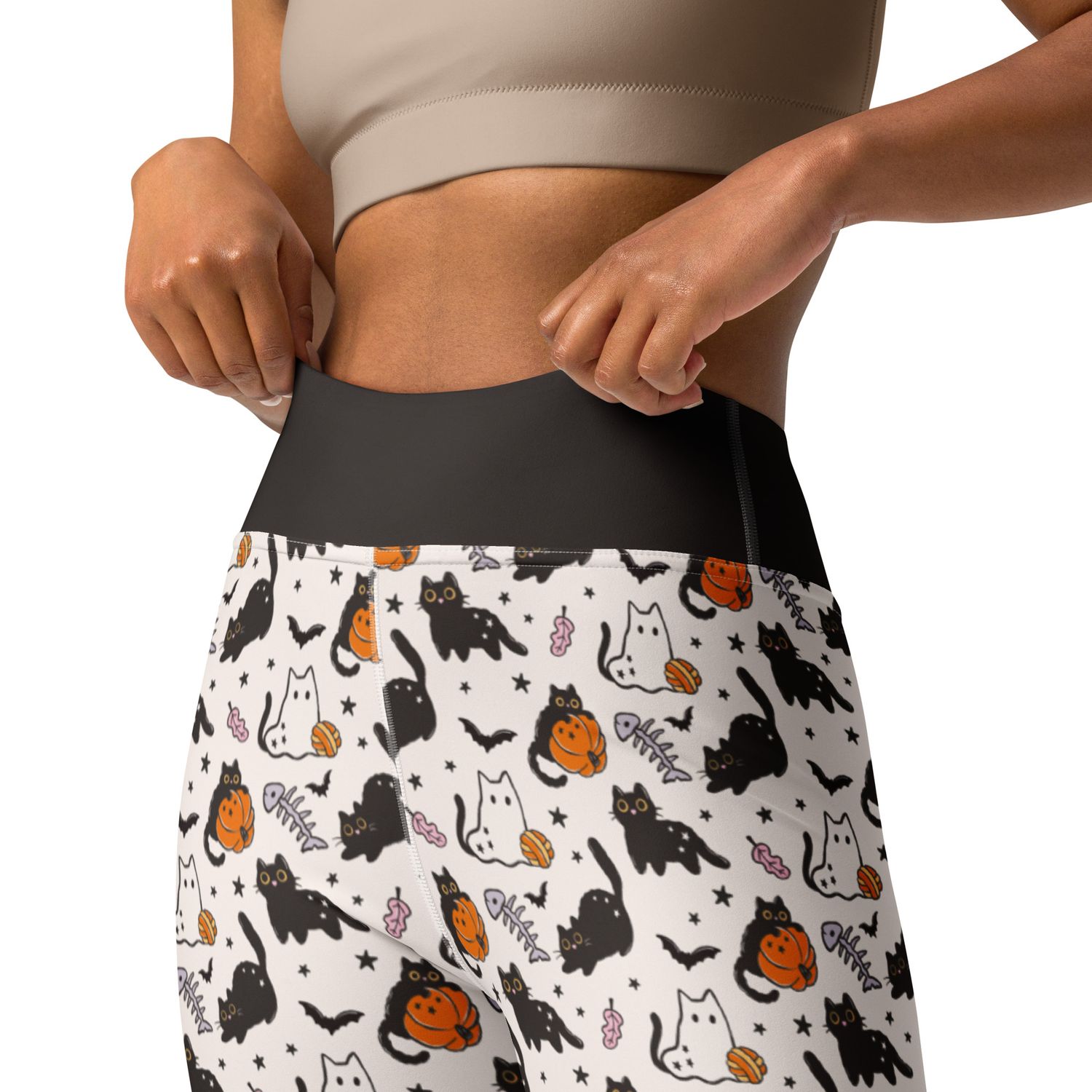 Spooky Cats Delight High Waist Leggings