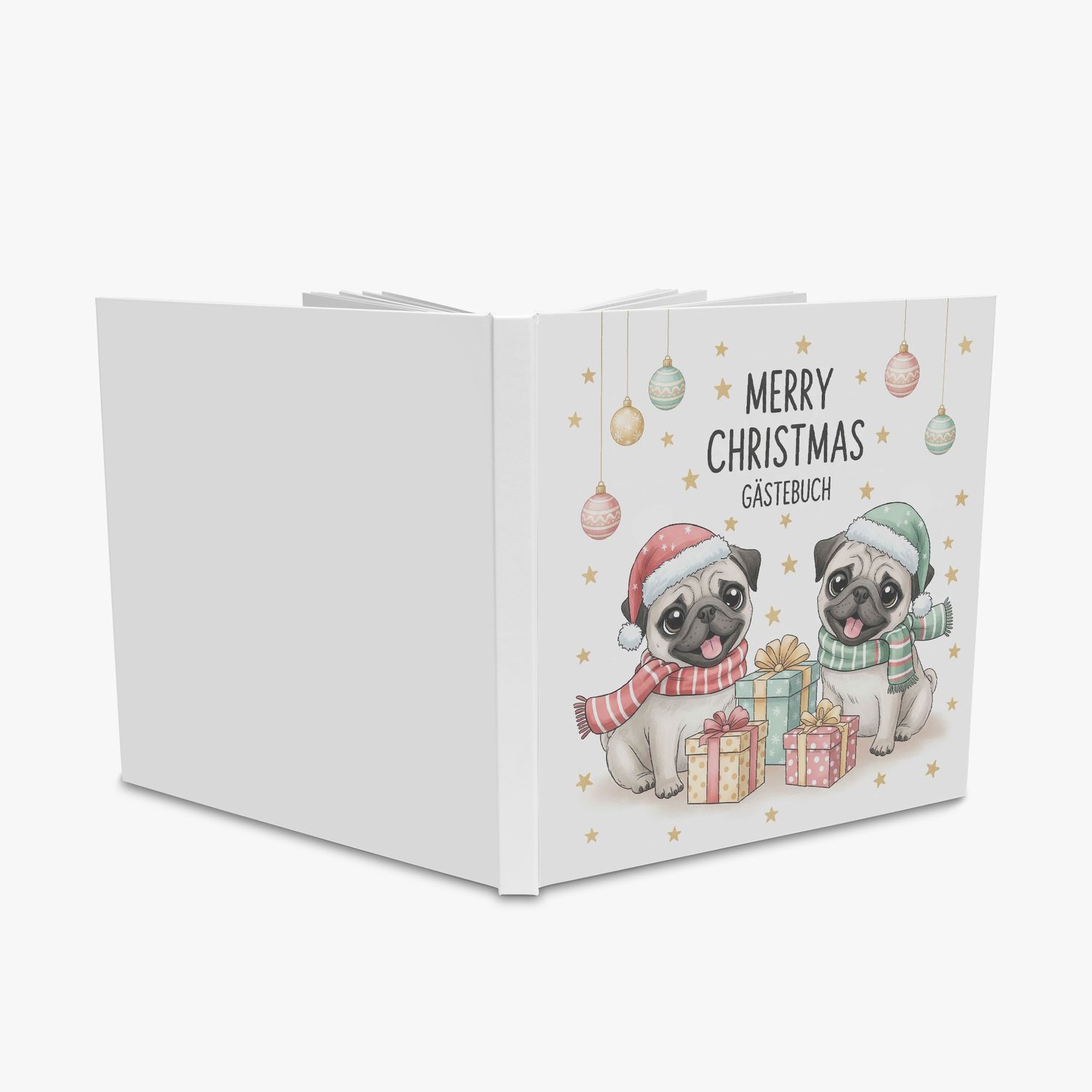Children&#39;s Merry Christmas Guestbook - Pug