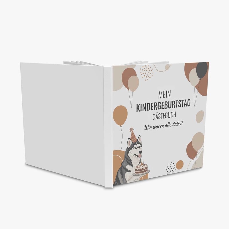 Children&#39;s Birthday Guestbook - Husky