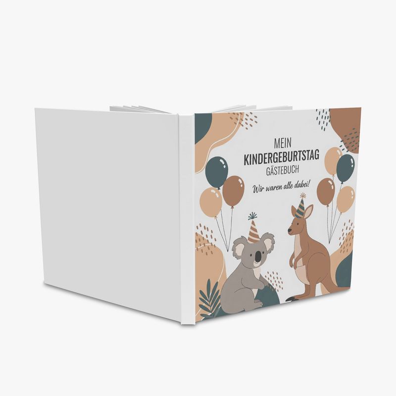 Children&#39;s birthday guest book - Koala bear and Kangaroo