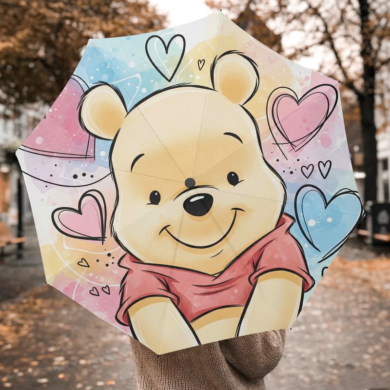 Colorful Winnie the Pooh Umbrella – Automatic
