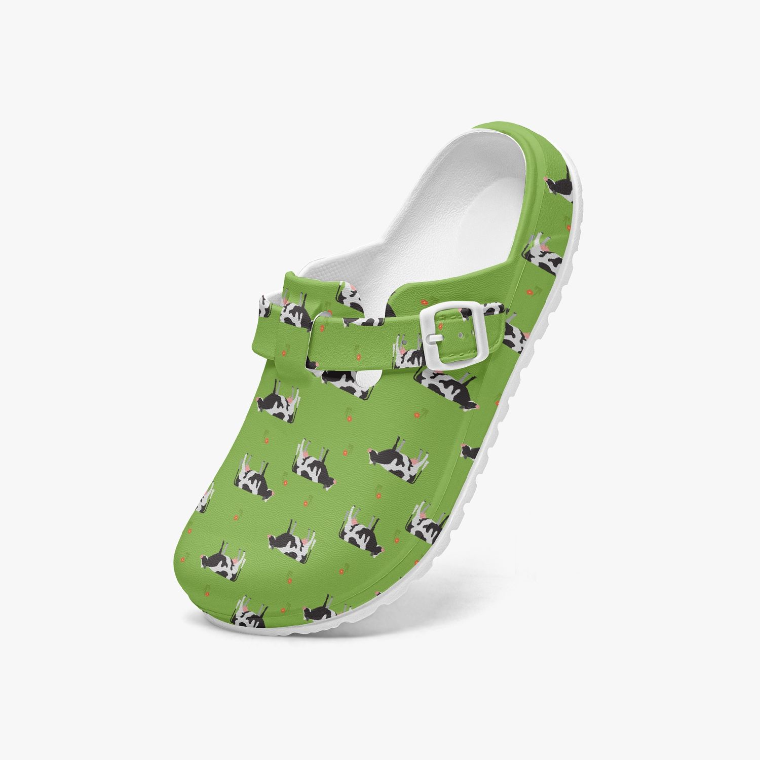 Closed Clogs Green - Cows