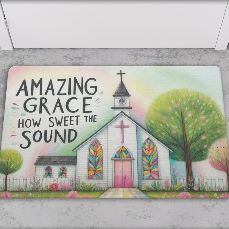 Church motif doormat “Amazing Grace”