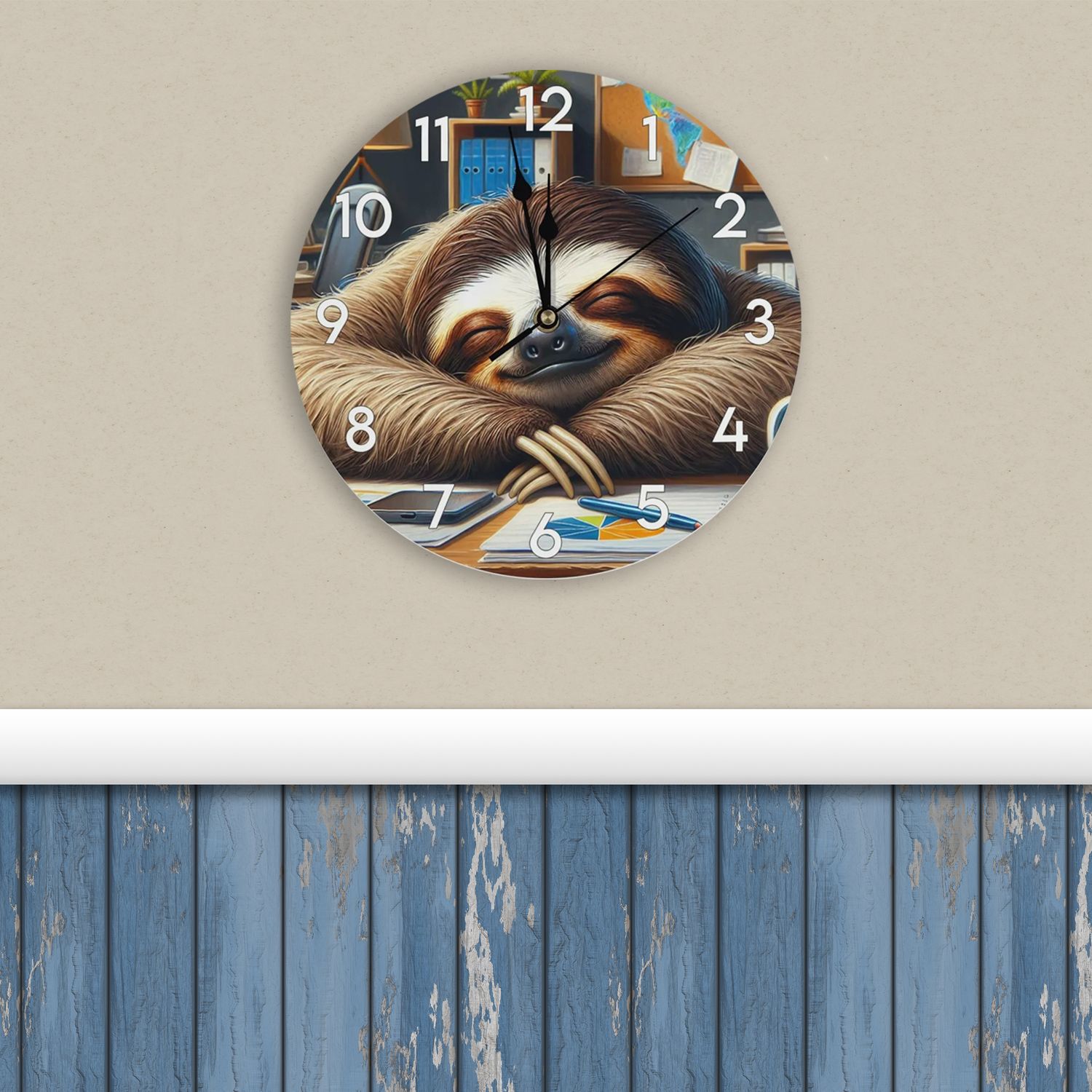 Wall clock “Lazy Time” – relaxation meets design