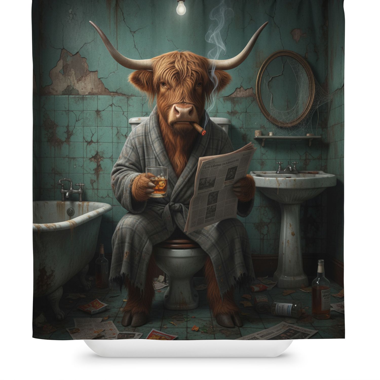 The Fallen Gentleman Shower Curtain
