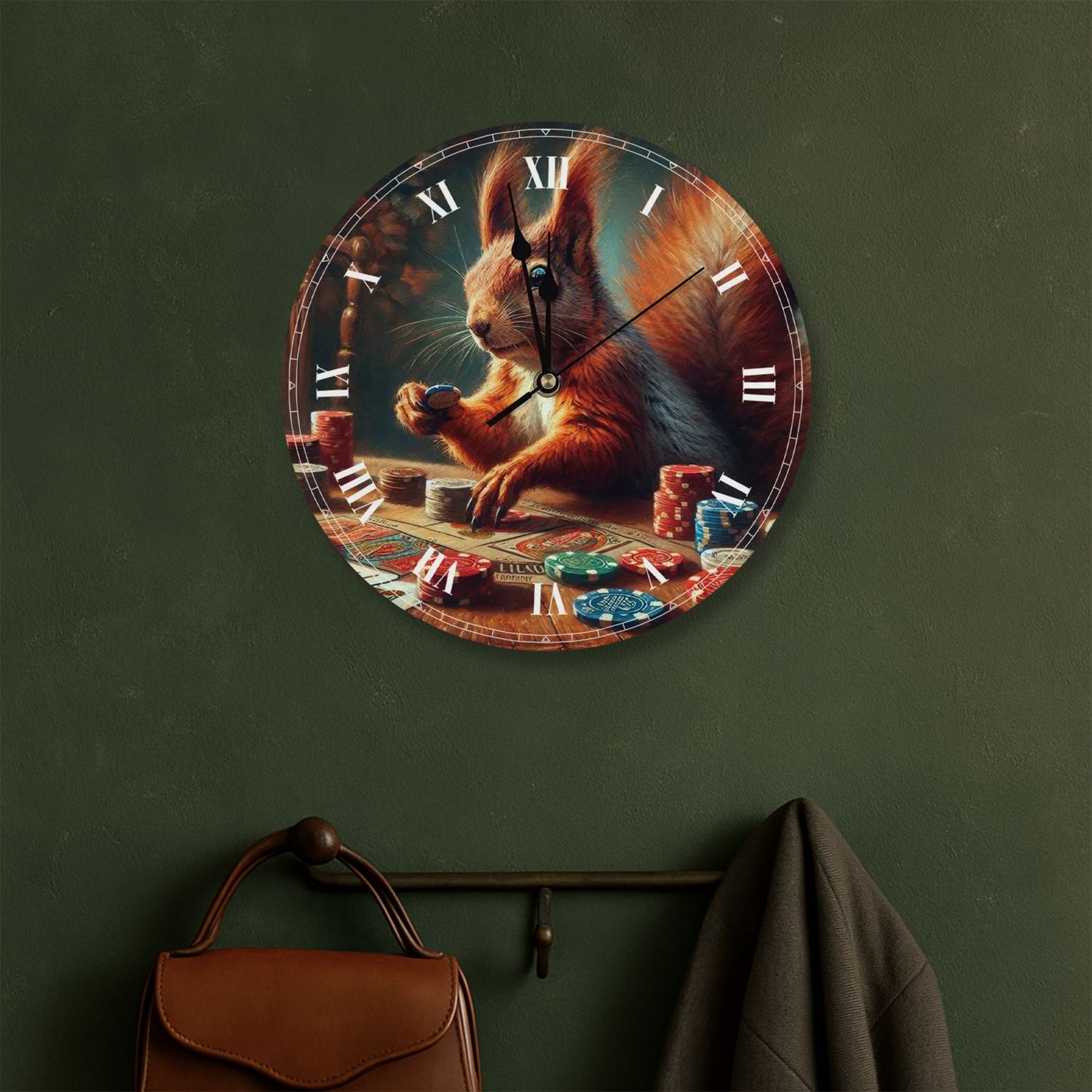 Wall Clock Squirrel All In – Time is your bet