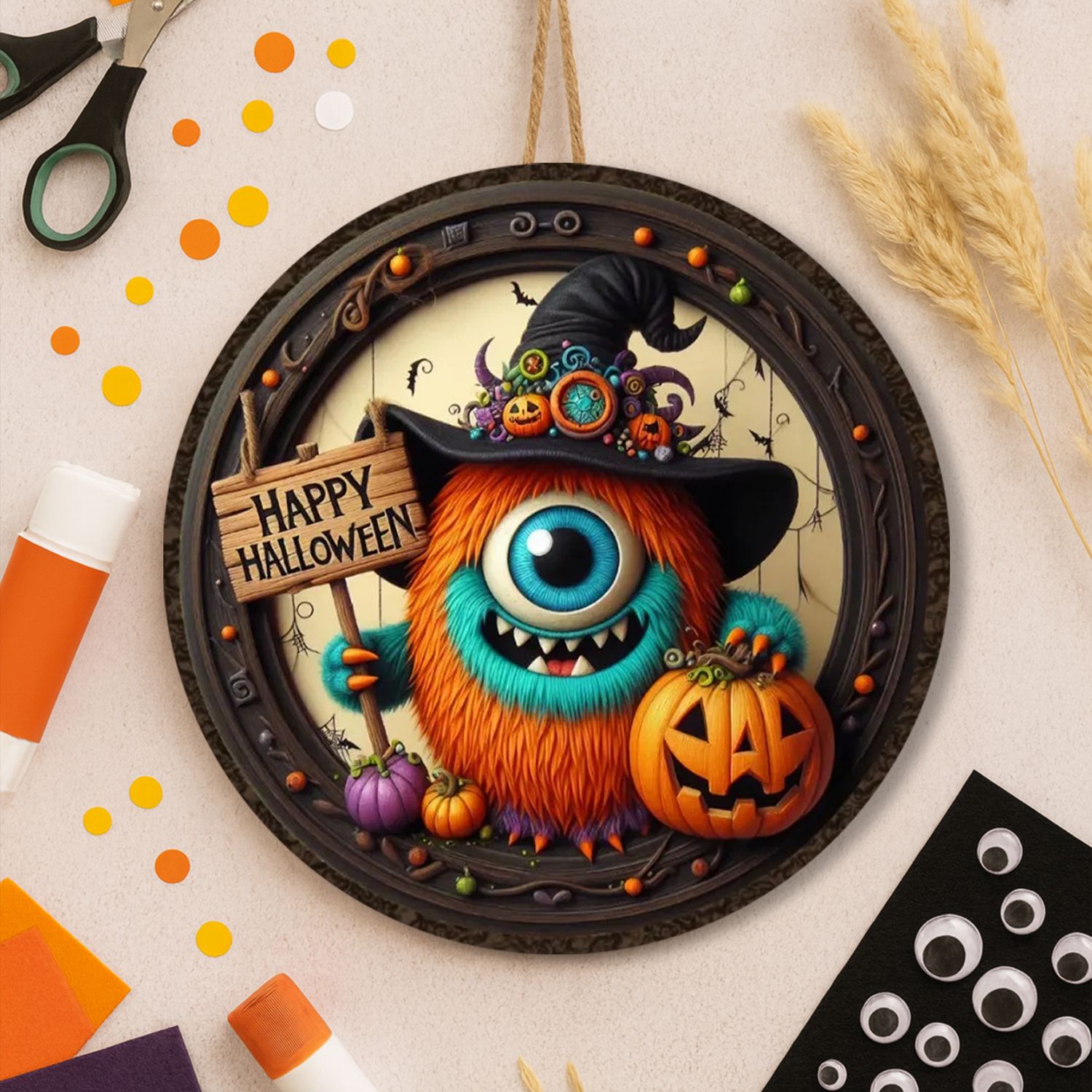 Monster Magic – Happy Halloween Decorative Sign
