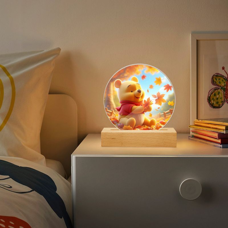 LED acrylic night light Autumn Magic with Winnie the Pooh
