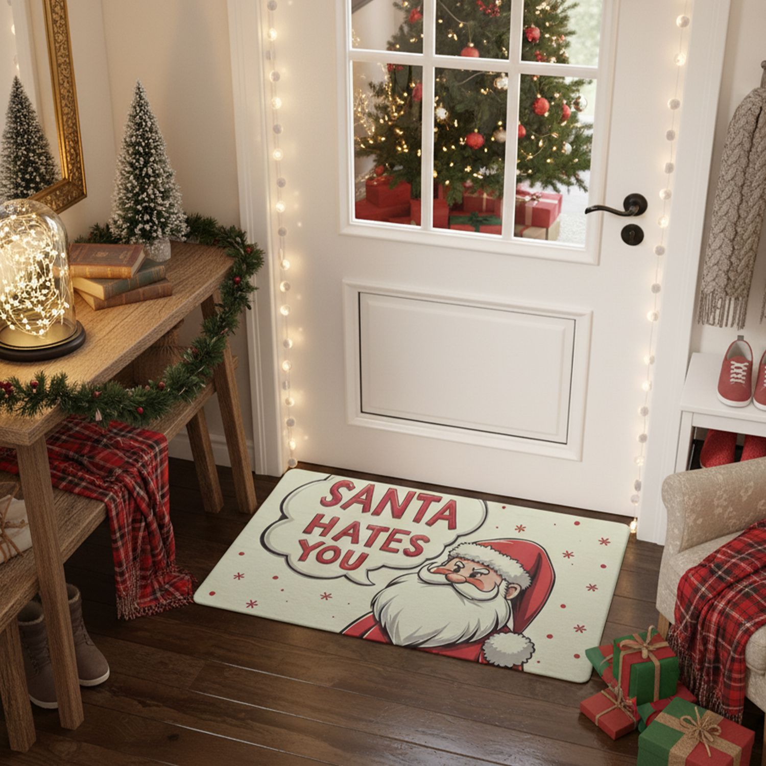 Your statement doormat - Santa Hates You