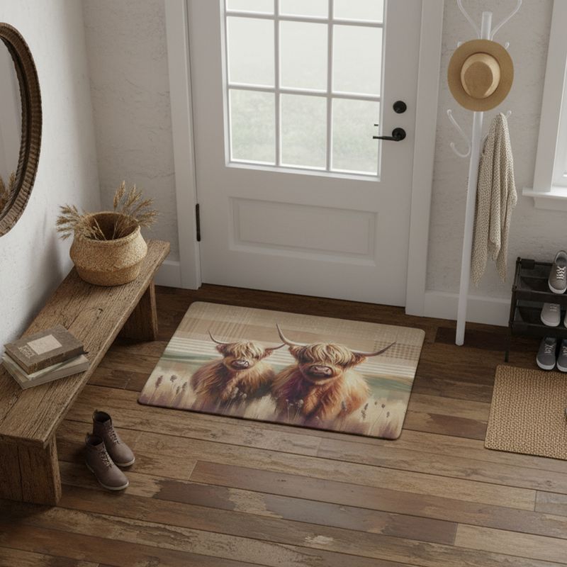 Country Highland Cow Doormat