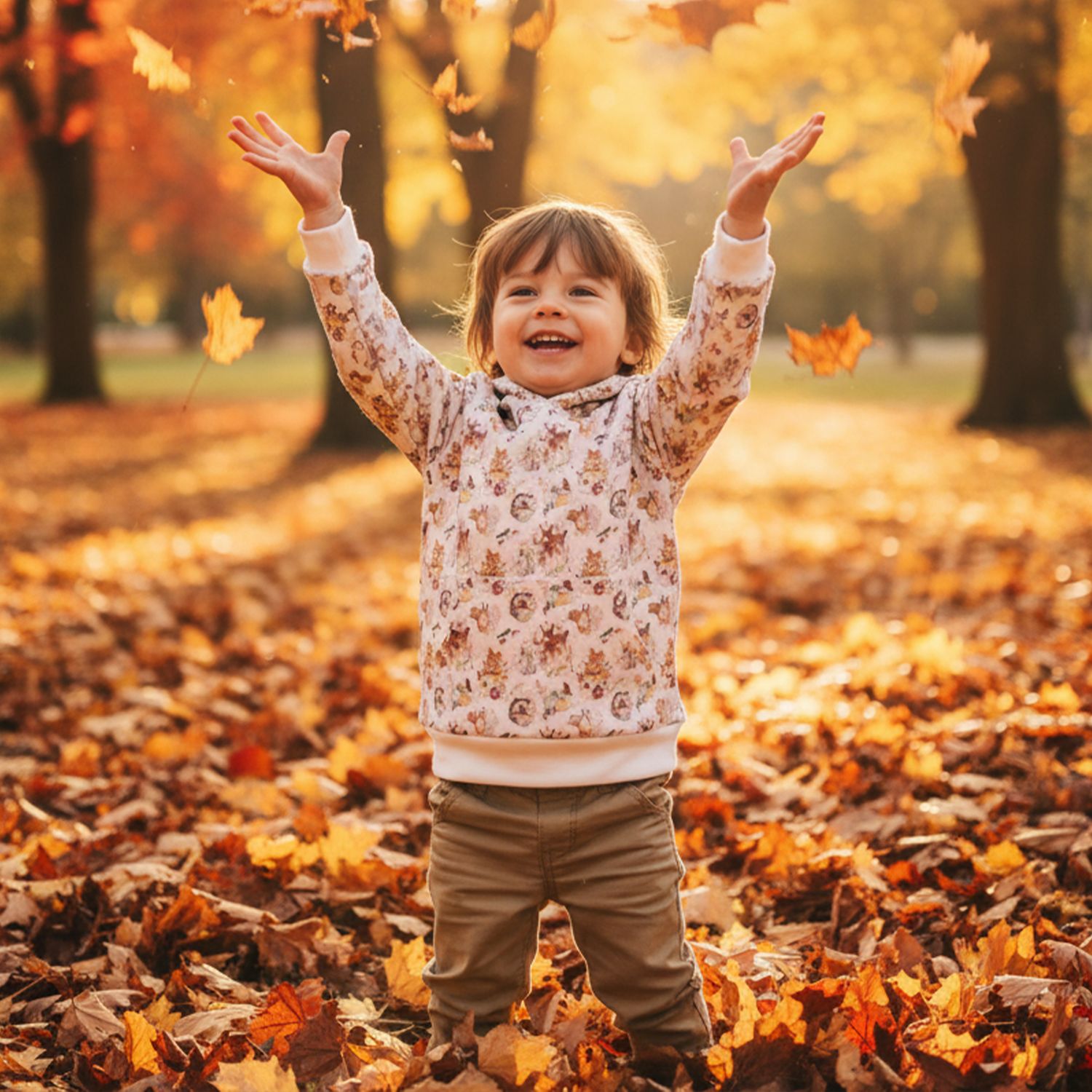 Forest Animals Kids Hoodie “Autumn Forest Magic”