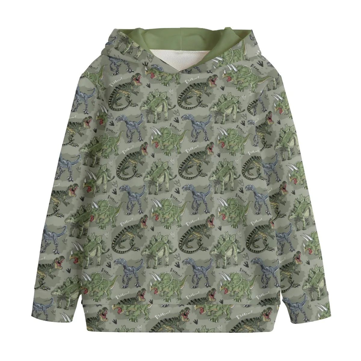 Children&#39;s hoodie with dinosaur pattern