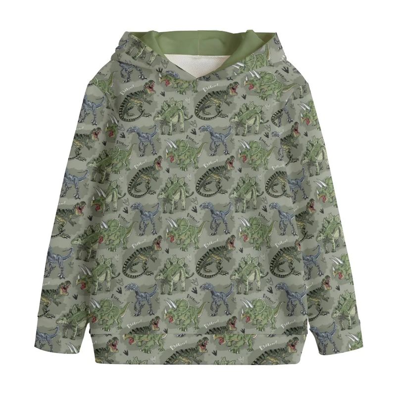 Children&#39;s hoodie with dinosaur pattern