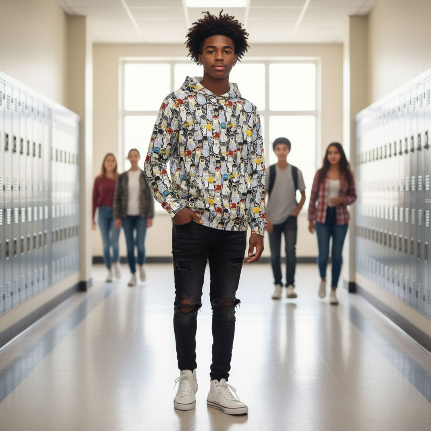 Children&#39;s Hoodie &quot;Cool Penguin Gang&quot;