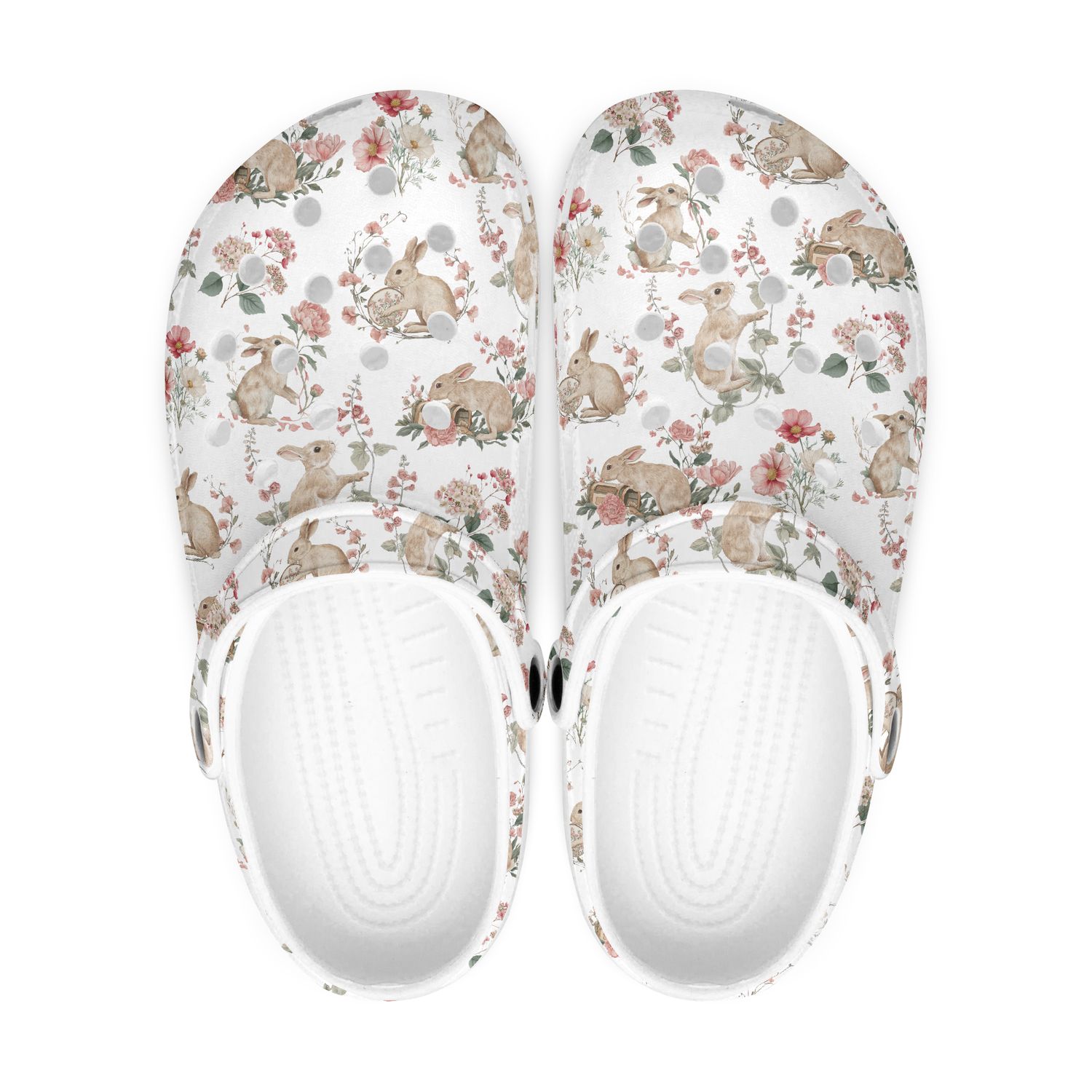 Cute bunny motif clogs
