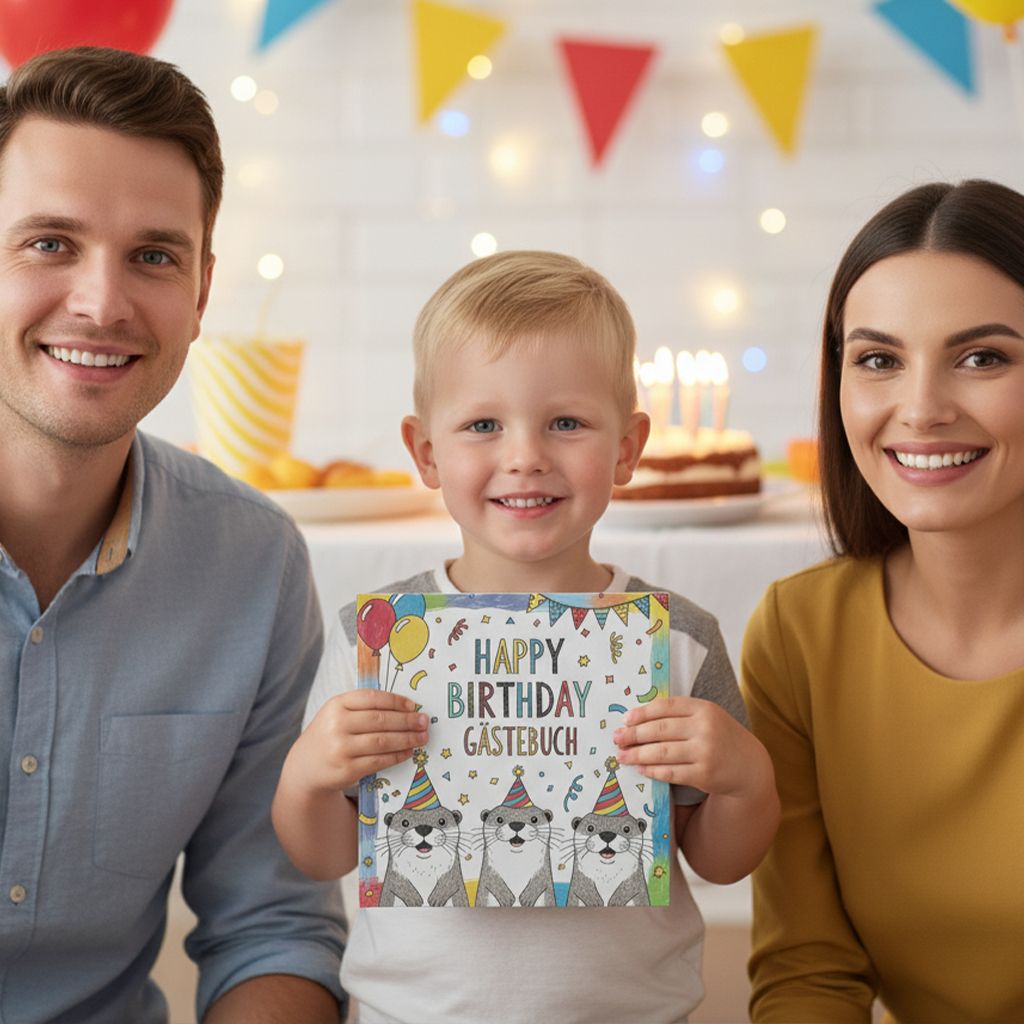 Otter Party Guest Book for Children&#39;s Birthdays