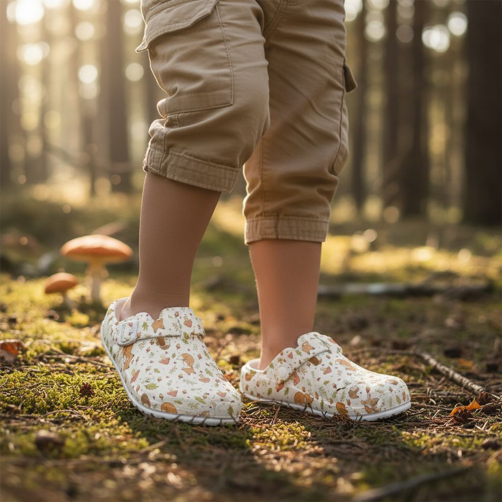 Closed clogs - forest animal design