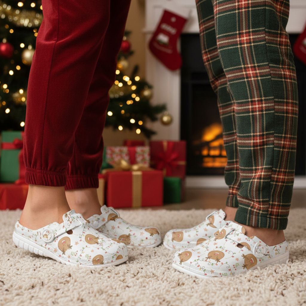 Closed clogs - reindeer design