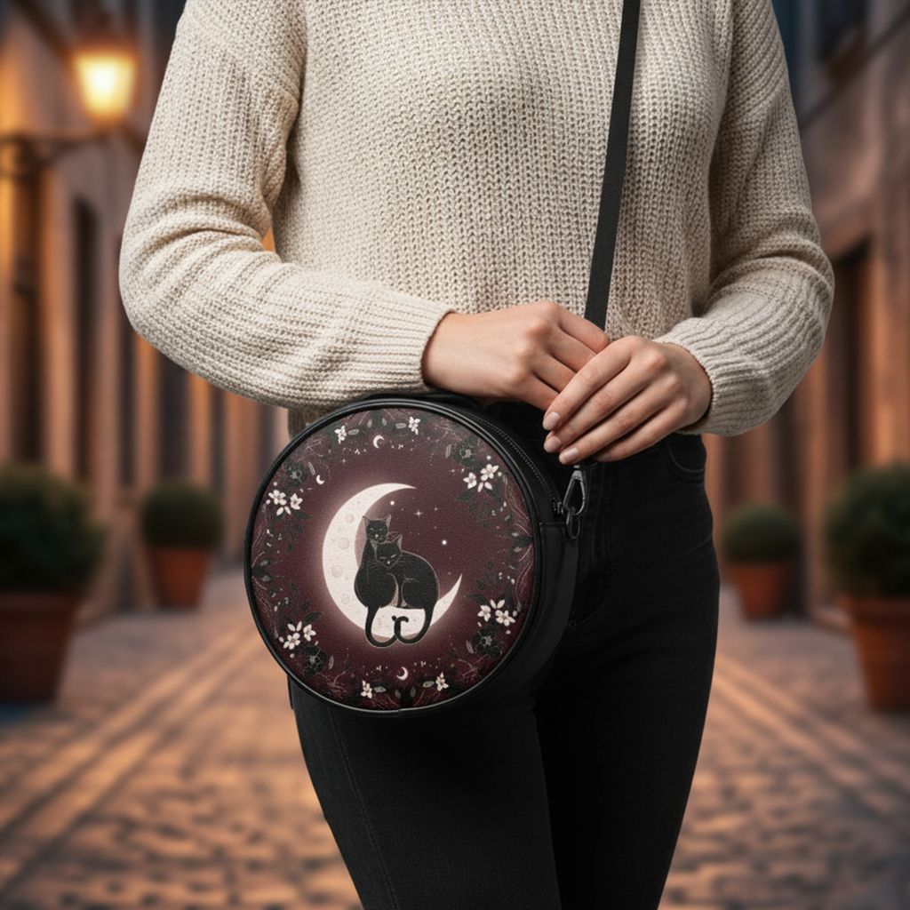 Black Cats All-Round Bag Moonlit Cat Magic