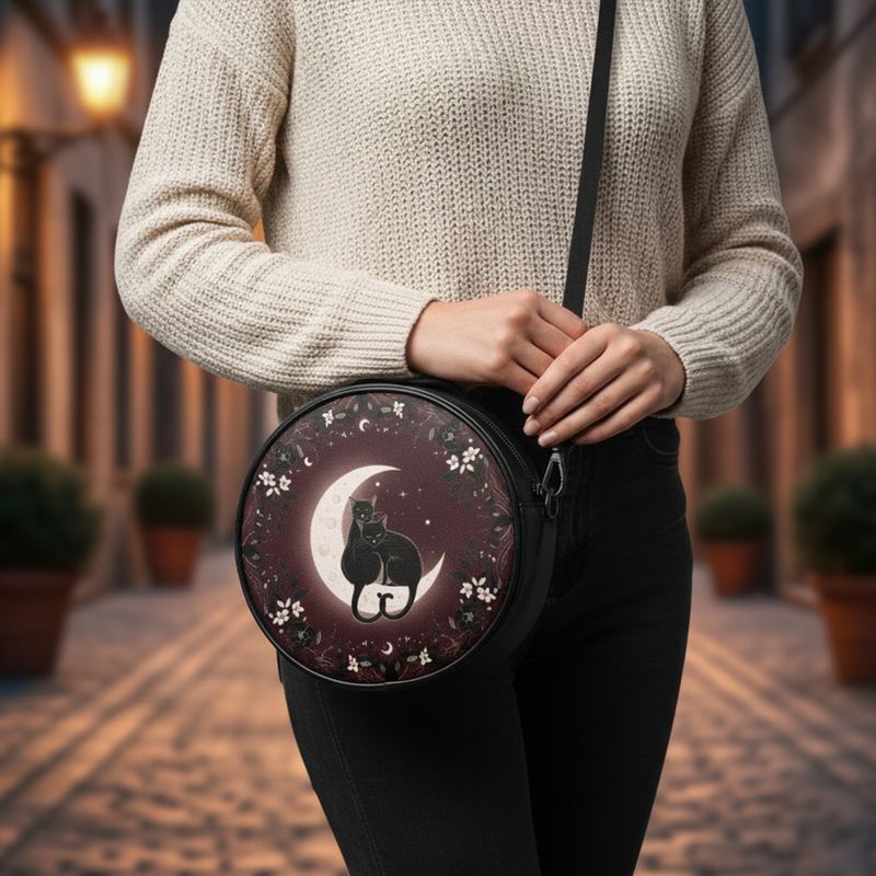 Black Cats All-Round Bag Moonlit Cat Magic