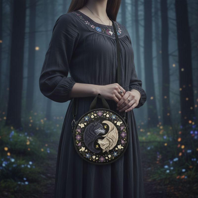 Yin-Yang Wolf Design All-Round Bag Spirit of Wolves
