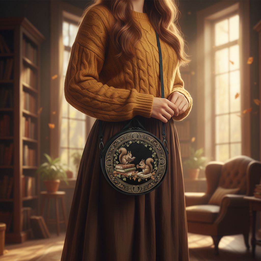 Squirrel &amp; Book Design All-Round Bag Autumn Tales