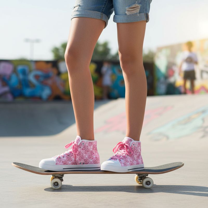 High-Top Canvas Shoes - Balloon Dog Love