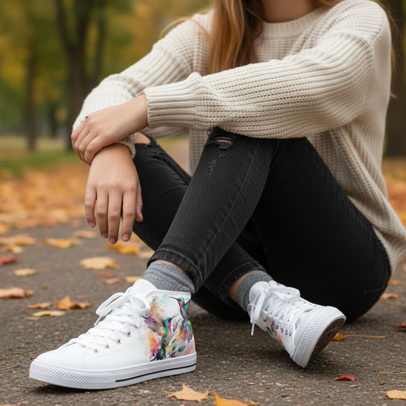 High-top canvas shoes Hummingbird Harmony