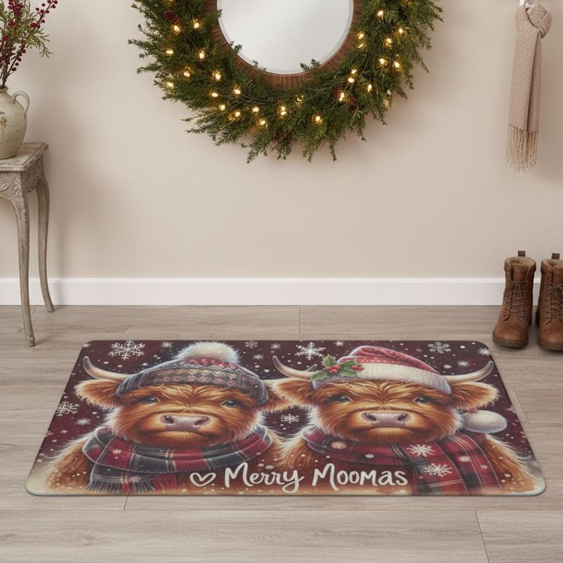 Highland Cow Doormat Merry Moomas