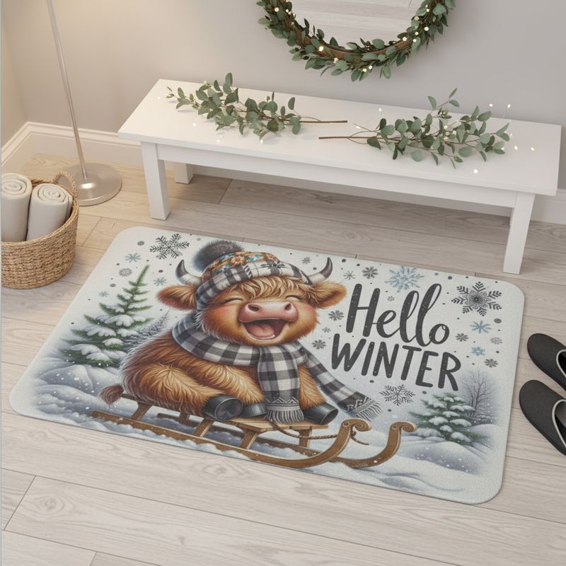 Winter Magic Highland Doormat