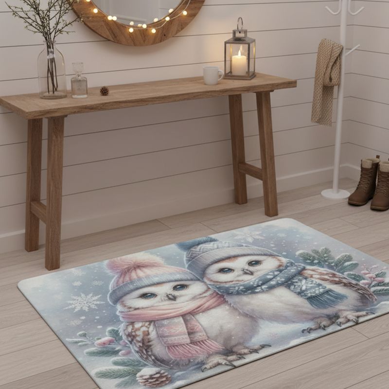 Winter Magic Owls Doormat