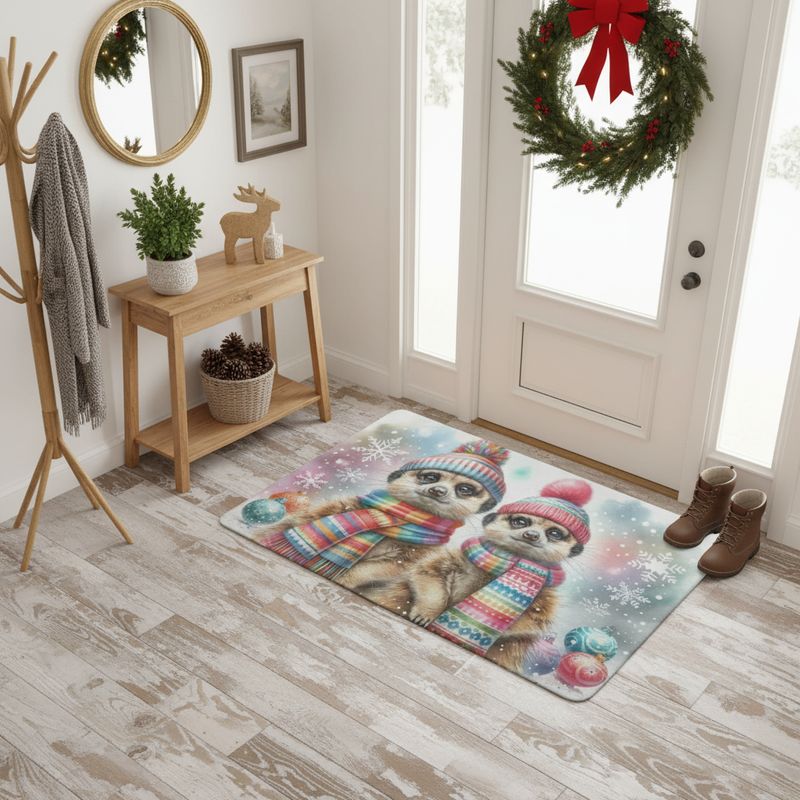 Winter Joy Meerkat Doormat