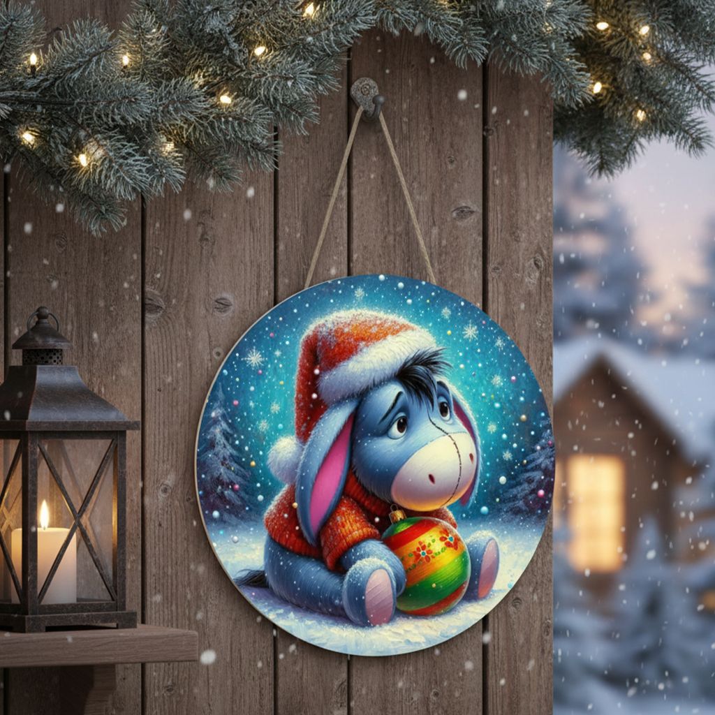 Christmas decoration sign Winnie the Pooh Donkey Eeyore