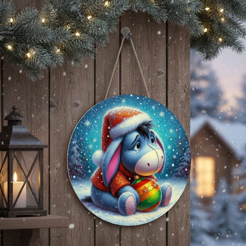 Christmas decoration sign Winnie the Pooh Donkey Eeyore