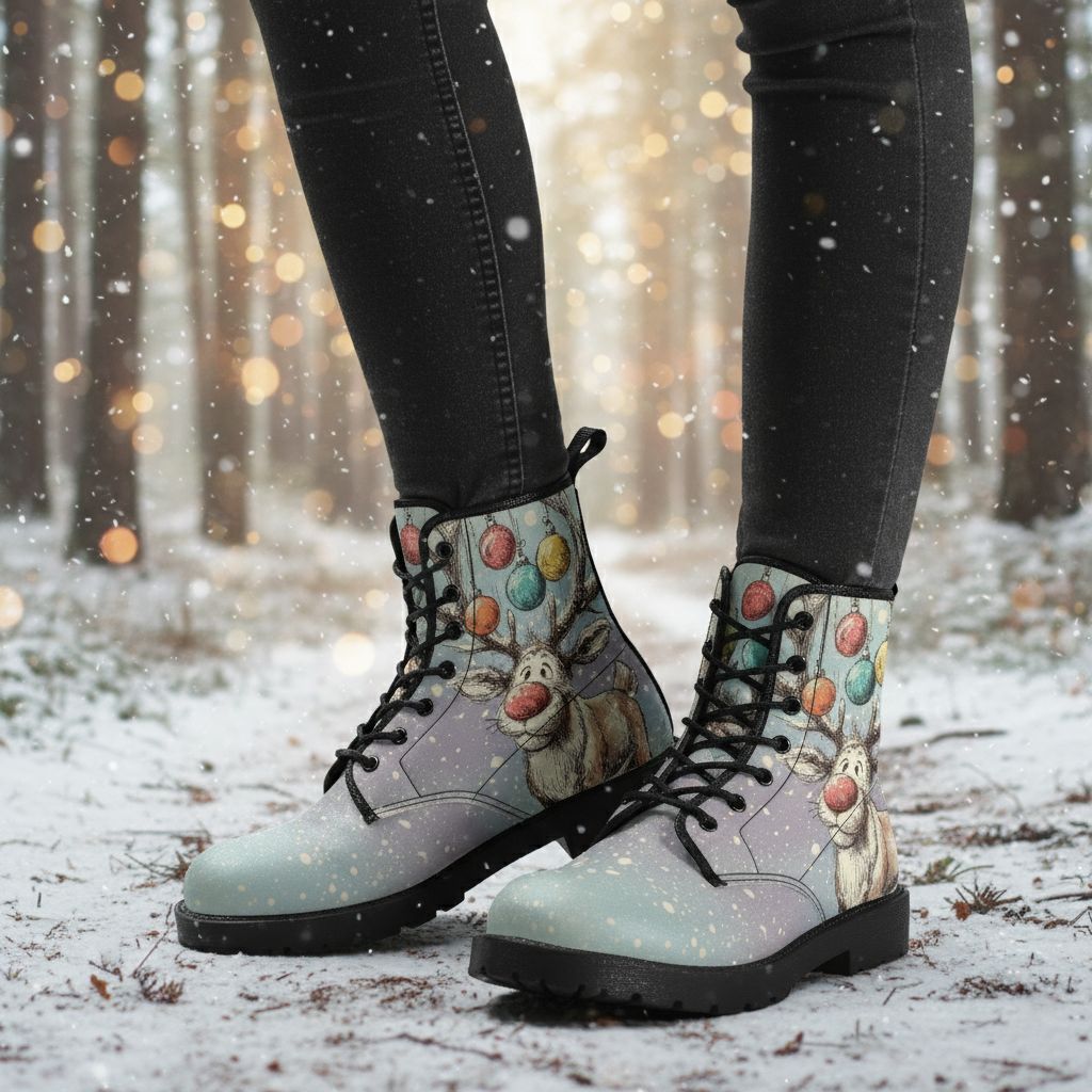 Frosty Reindeer Joy leather boots