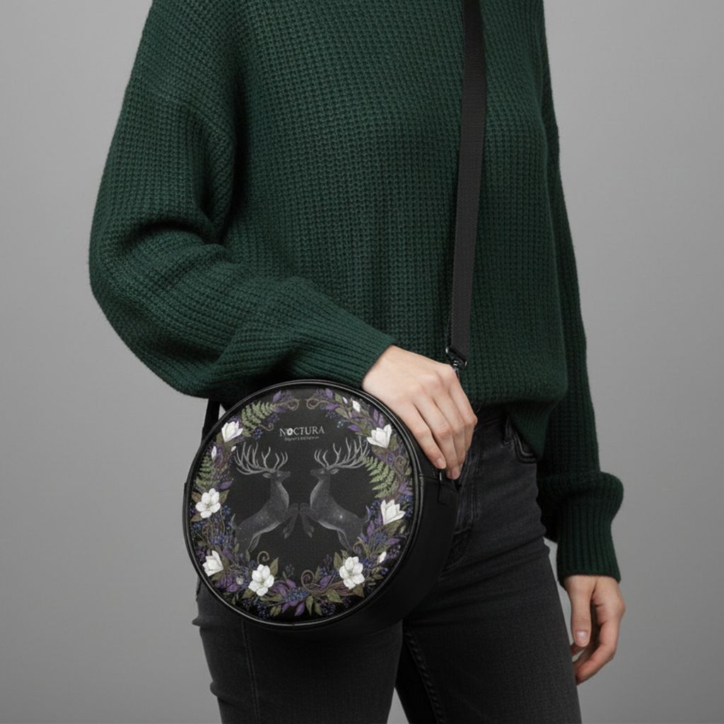 NOCTURA Midnight Bloom Stags all-round bag