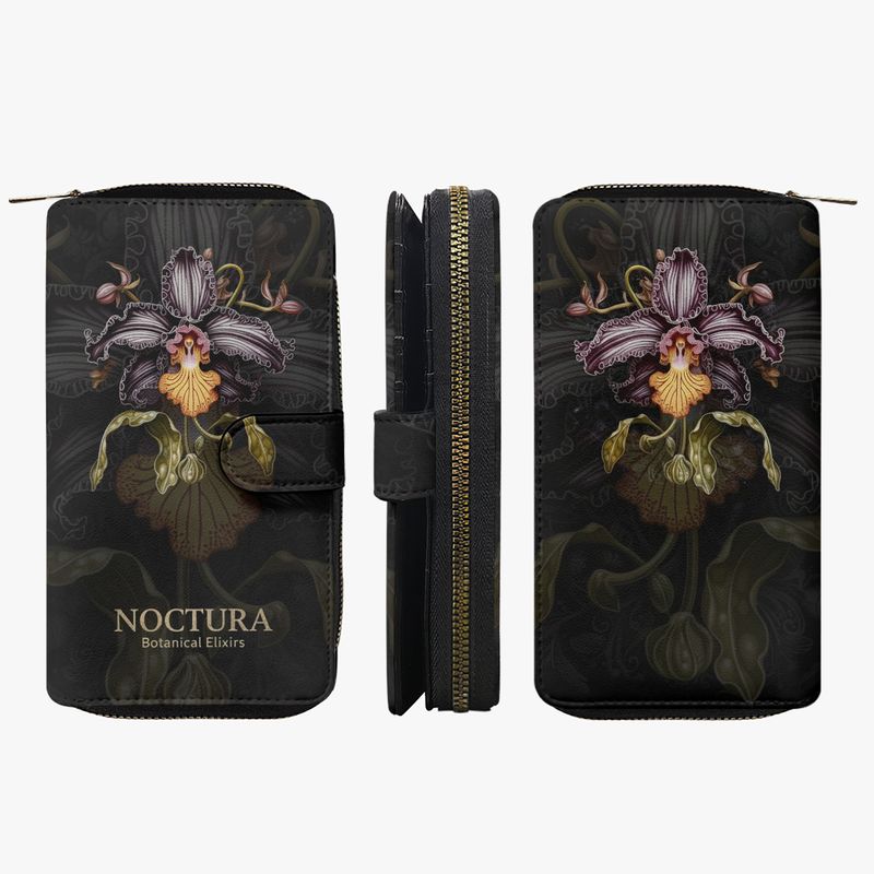 Large NOCTURA Obsidian Orchid Reverie Wallet
