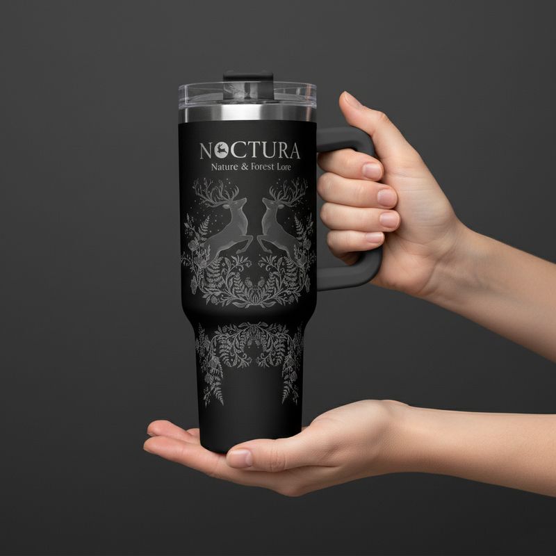 NOCTURA Silver Stag Nocturne Tumbler with Handle - ToGo