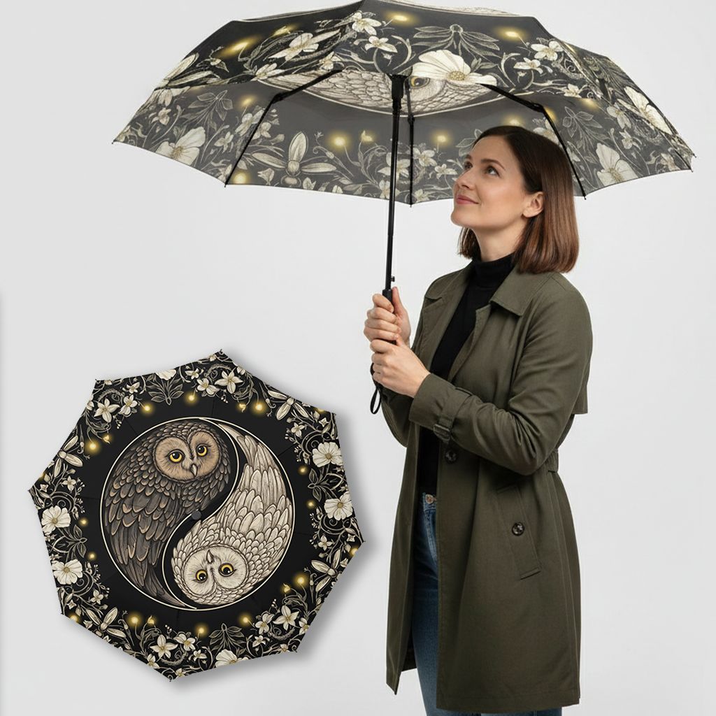 Lunar Owl Harmony Umbrella – Automatic