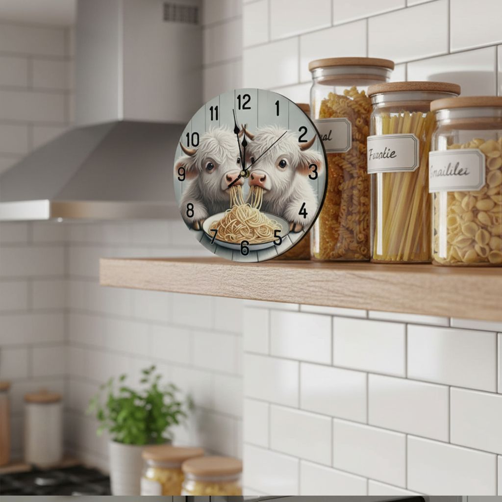 Wall Clock - Spaghetti Calf Delight