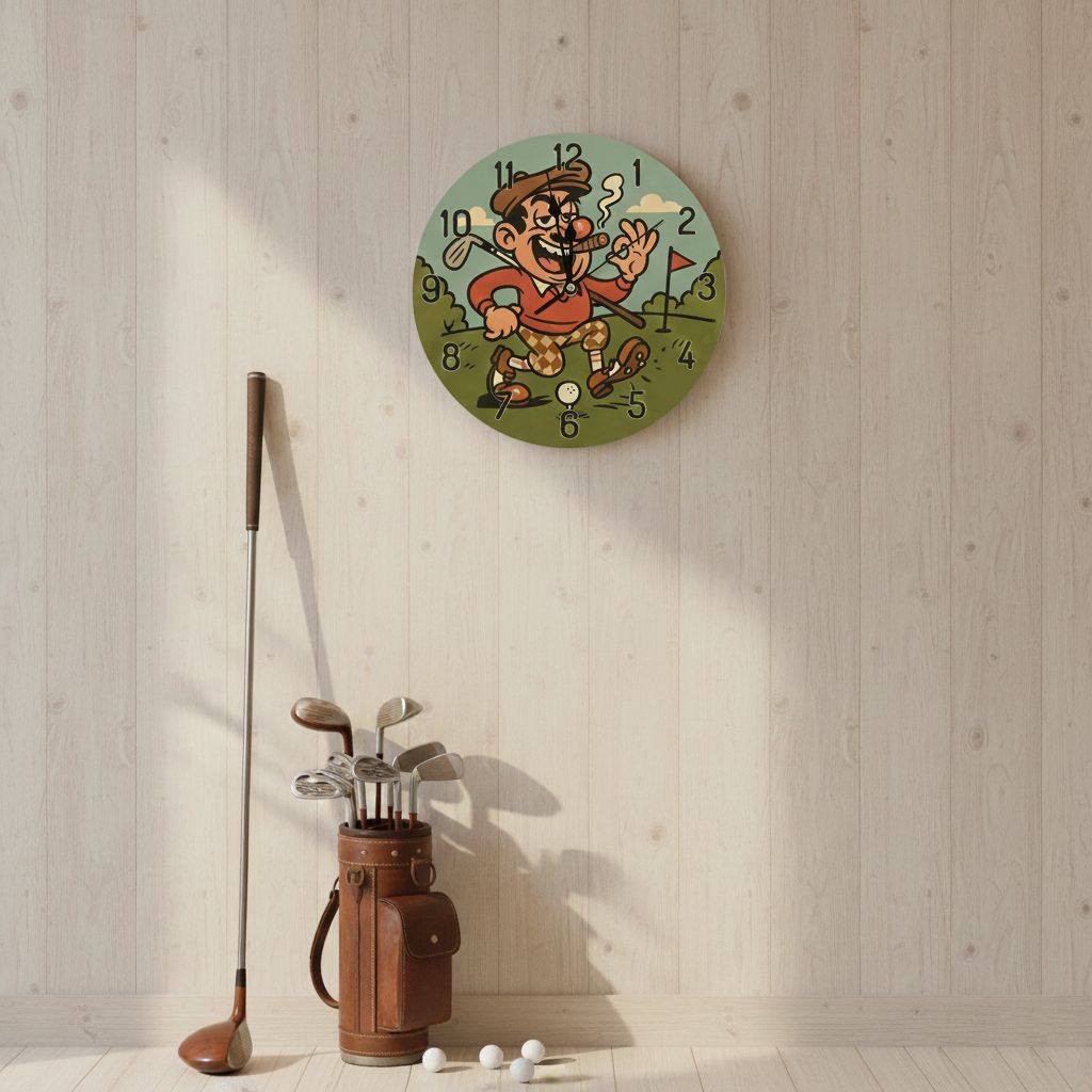 Hilarious Golfer Wall Clock - The Wannabe Pro