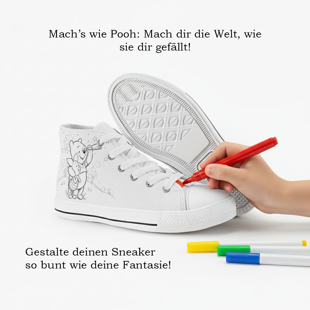 Winnie the Pooh High-Top Canvas Coloring Shoes