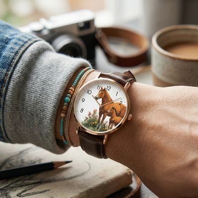 Leather wristwatches