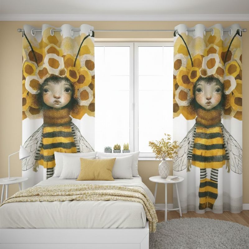 Honey Bloom blackout curtains