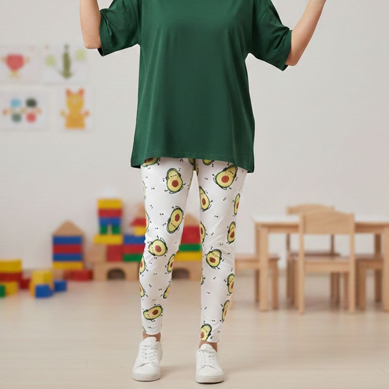 Funny Avocado High-Waisted Leggings