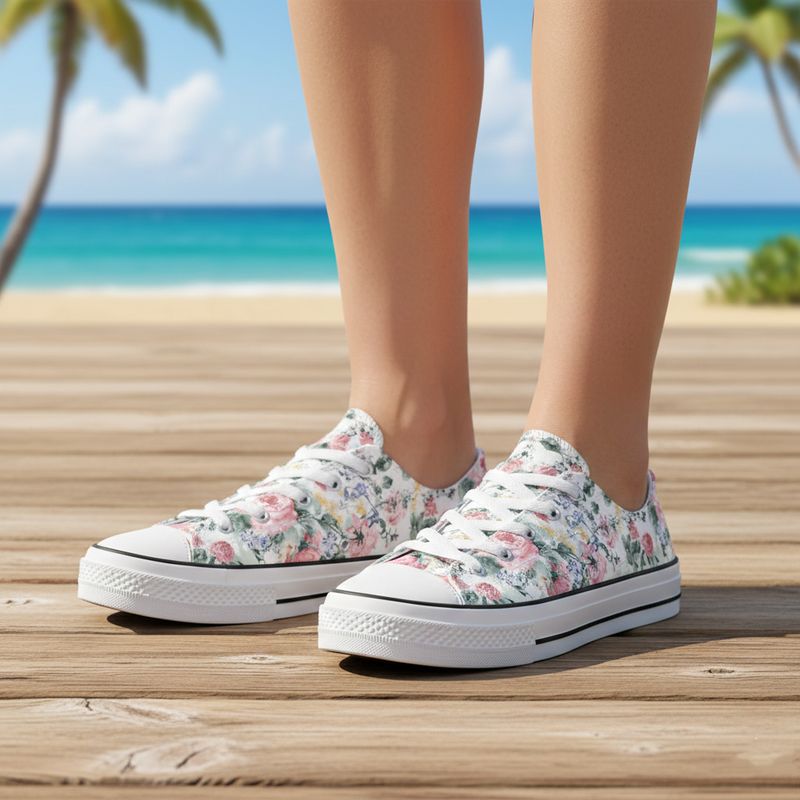 Bloom Romance Canvas Sneakers